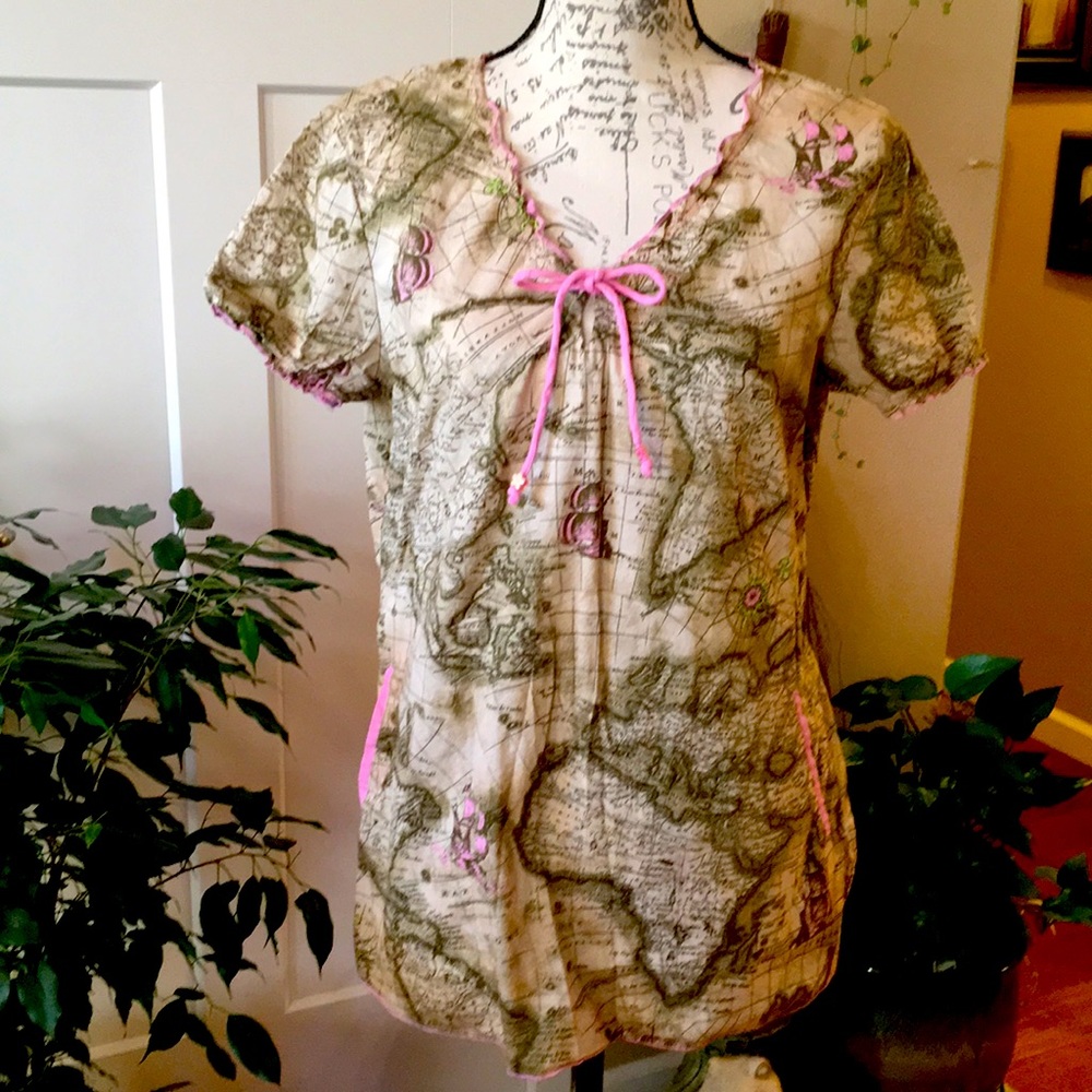 Koi scrub top